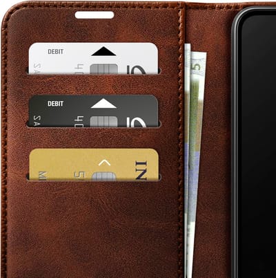Zanae, Etui Geschikt voor Galaxy S26 Columbia Editie met Standaardfunctie, Bruin