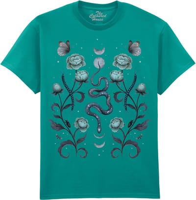 Slang Serpentine Garden Black The Coloured House T-shirt XL