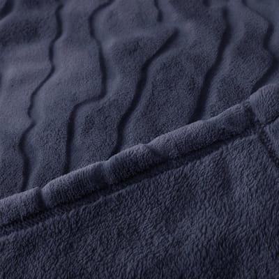 Zydante Pluche Plaid - Dekentje - Cozy Bliss Luxury Milky - Marine blauw / 200x150 cm