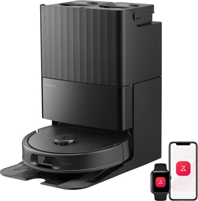 Roborock Qrevo S Pro-Robotstofzuiger-Alles-in-één multifunctioneel dockingstation-18500 Pa zuigkracht-Antiklitsysteem-Reactive Tech Obstakelvermijding-Intensieve tapijtreiniging 10 mm Dweilverhoging-Twee roterende dweilpads-Roborock app controle