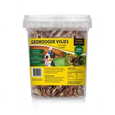 Utopia gedroogde visjes voor honden en katten - hypoallergeen -glutenvrij 1.2 L