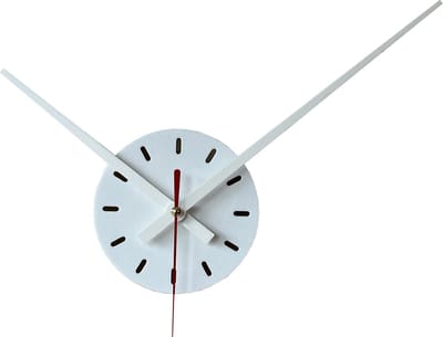 Home 3D® - Wandklok Wit - Ø35cm – Wandklok modern – Gemaakt met 3D-printtechnologie – Keukenklok – Wandklokken – Stil uurwerk