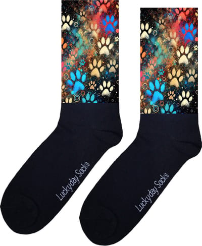 Dierenpoot - Opkikker - Grappige sokken - Valentijns cadeau - Verjaardag cadeau - Sint cadeau - Leuke sokken - Verf - Vrolijke sokken - Sokken cadeau - Grappig cadeau - Kerst Sokken - Vaderdag - Moederdag - Kerstcadeau - Socks maken Happy - 37-44