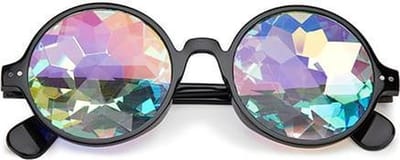 Basic caleidoscoop bril - Spacebril - Festival Bril - Zwart - Flower effect