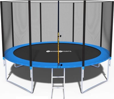 Trampoline Blauw 374 cm met Veiligheidsnet en Ladder - Max. 150 KG