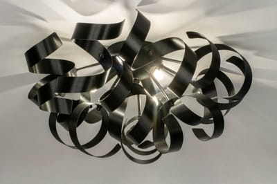 Lumidora Plafondlamp 73337 - Plafonniere - ATOMA - 3 Lichts - G9 - Zwart - Metaal - ⌀ 45 cm