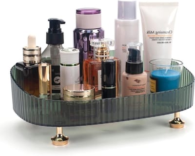 Make-up Organizer voor Parfum en Cosmetica, Decoratieve Dressoir Tray en Badkamer Opbergtray in Groen