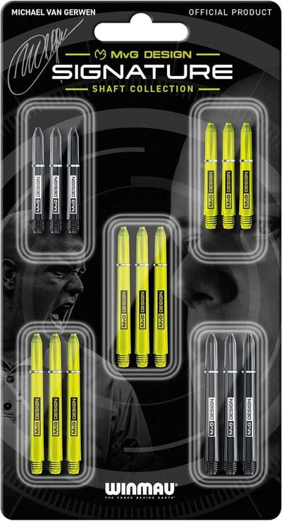 Dartshafts Nylon Set - Dart Accessoires - Darts Spelen - Inclusief Ash Rings - 5 Sets - Zwart Groen