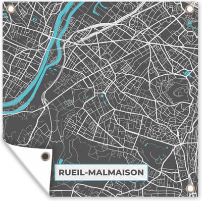 Tuin poster Stadskaart – Frankrijk – Kaart – Rueil-Mamaison – Plattegrond - 200x200 cm - Tuindoek