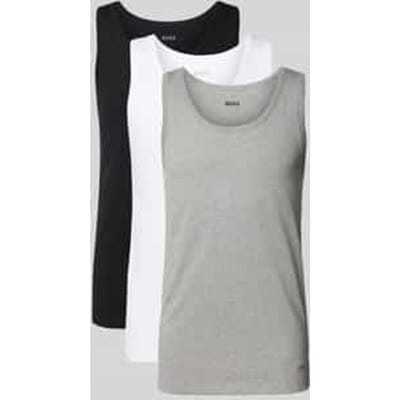 HUGO BOSS Classic Tanktops regular fit (3-pack) - heren singlets O-hals - zwart - grijs en wit