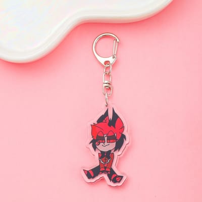 1/9 Stuks Cartoon Hazbin Hotel Acryl Auto Sleutelhanger Schattige Rugzak Hanger Grappige Tas Charms Accessoires Decoratie Vakantiecadeaus 5cm pink