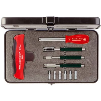 Wiha Momentschroevendraaierset met dwarsgreep TorqueVario®-S T 5-14 Nm assorti 12-delig variabel instelbare momentbegrenzing incl. box - 29234