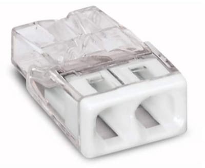 Insteekklemmen - Aansluitklemmen - Snel verbinden - Compact design - 2x 05-25 mm² - Wit