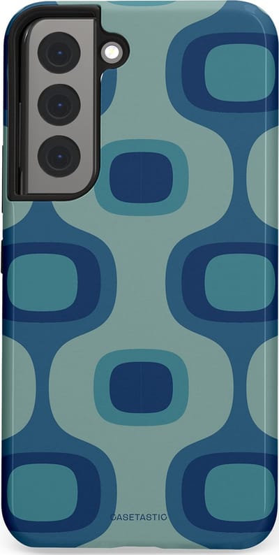 Casetastic Hoesje Geschikt voor Samsung S22 - Stijlvolle Beschermende Duo-layer Case - Vintage Flow