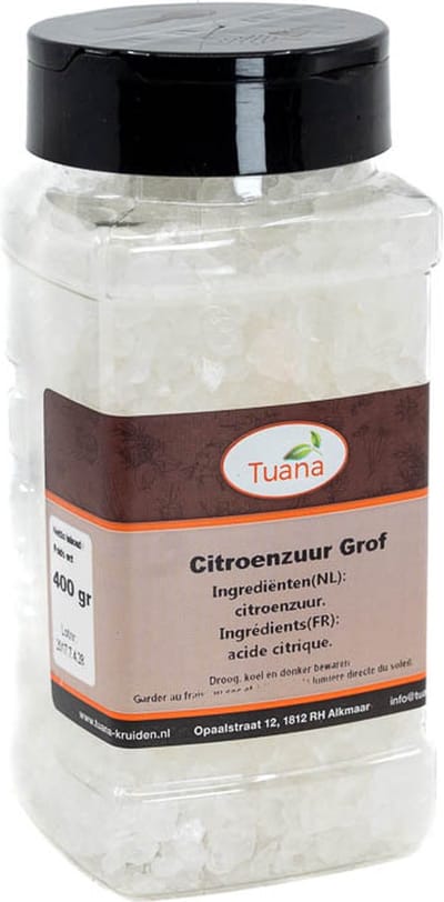 Tuana Kruiden - Citroenzuur Grof - Strooibus 250 Gram - MP-C-0020