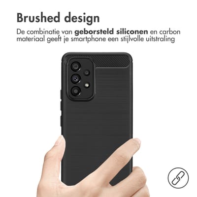 imoshion Hoesje - Geschikt voor Samsung Galaxy A53 - Brushed Backcover - Zwart