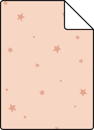 Proefstaal ESTAhome behang sterretjes zacht roze - 26.5 x 21 cm - 139686-S