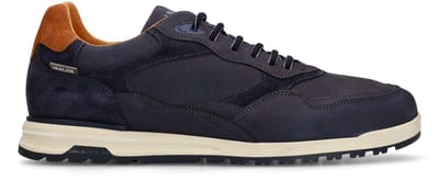 Van Lier - Heren - Donkerblauwe nubuck sneakers - Maat 40