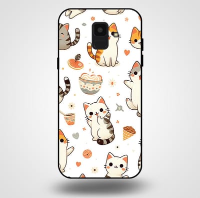 Smartphonica Telefoonhoesje voor Samsung Galaxy A6 2018 met katten opdruk - TPU backcover case katten design geschikt voor Samsung Galaxy A6 2018