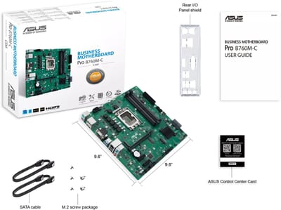 ASUS PRO B760M-C-CSM Moederbord - Intel B760 - Intel LGA1700 - DDR5 RAM - Micro-ATX