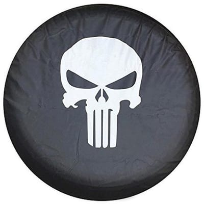 Universele Vervangende Deksel voor Banden 14-17 Inch - Zwart met Skull Design