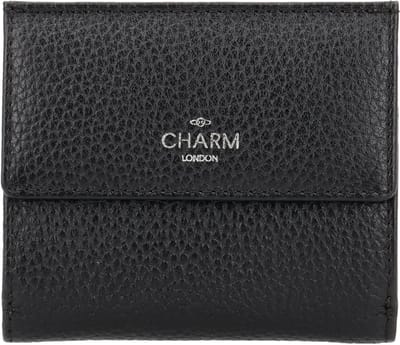 Charm London Washington Portemonnee Dames - Wallet voor Dames - Portefeuille van 100% Leder - Zwart