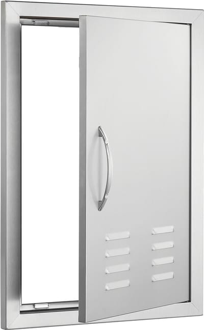 Grill Toegangsdeur - Buitenkeuken Deur - Buiten Koken - Roestvrij Staal - 610 x 431 mm - Zilver