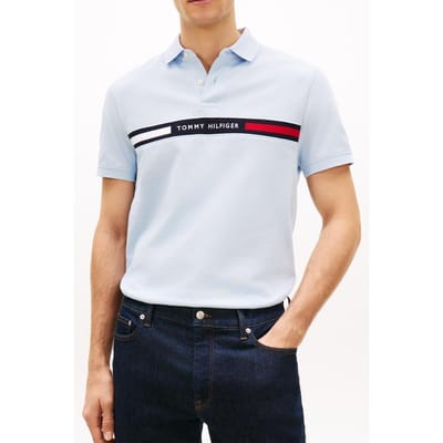 Tommy Hilfiger Hilfiger Chest Polo Breezy Blue Taglia: S | Polo Outlet | Uomo | Blu