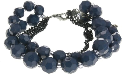 Behave - armband met blauwe facetkralen - elegant avondaccessoire
