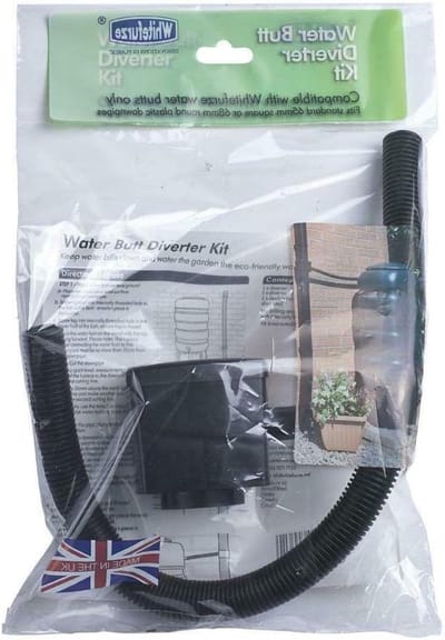 Regenwater Omvormer - Water Butt Kit - Regenwater Opvangen - Rechthoekige Vorm - 28 x 23 x 7 cm - Zwart