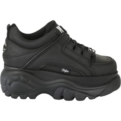 Buffalo London 1339-14 2.0 - Cow Leather - Black ZWART - Maat 40