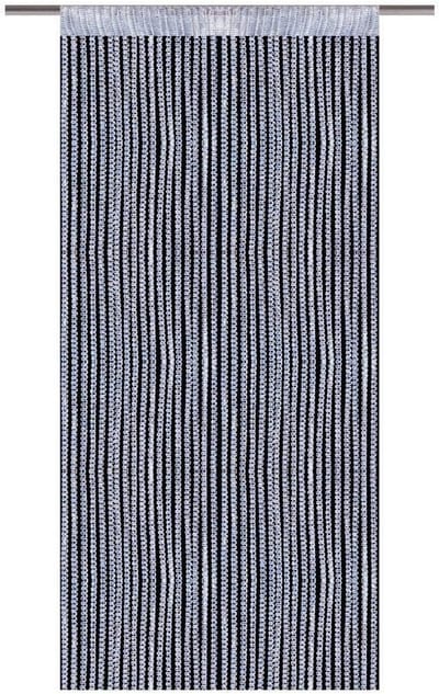 Metalen Look Draadgordijn Zilver 140x250 cm - Stijlvolle Deurgordijn met Rod Insteek