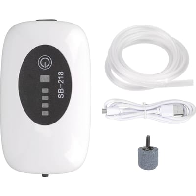Vis Aquarium Luchtpomp Draagbaar Stofdicht USB-Poort Stille Aquarium Oplaadbare Luchtpomp met Dubbele Modus