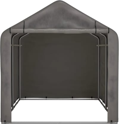 Fietsgarage – Voor tuin en opberging – Tuinschuur / Gereedschapsschuur / Opbergtent / Carportuitrusting – Donkergrijs, 300 x 600 x 280 cm