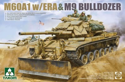 Takom Modelbouwpakket Militaire voertuigen - 2142 M60A1 w/ERA-M9 Bulldozer Plastic - 1:35 - Modelbouw