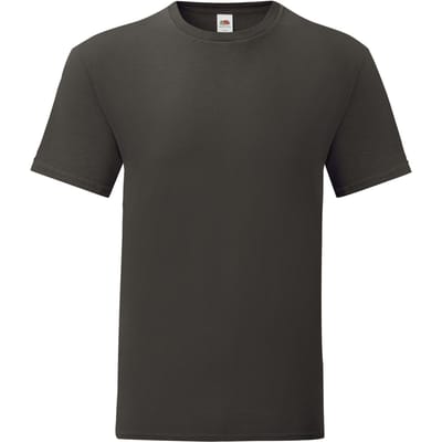Fruit of the Loom Unisex volwassen iconisch T-shirt (Licht Grafiet)