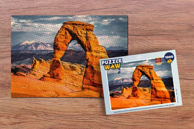 Puzzel Duistere luchten achter een natuurlijke boog in het Nationaal Park Arches - Legpuzzel - Puzzel 1000 stukjes volwassenen