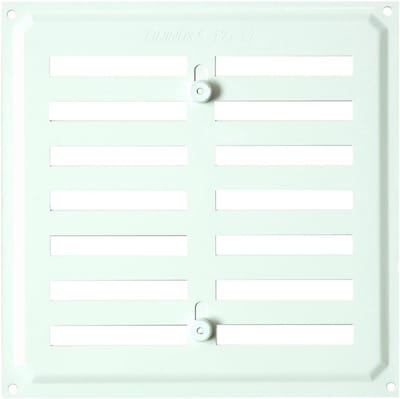 Verstelbaar Ventilatie Rooster met Jaloezie - Wit Ventilatiekanaal