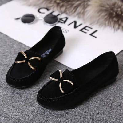 Damesmode Casual Loafers Platte Schoenen Dames Herfst Elegant Vlinderknoop Comfortabele Schoenen Dames Zacht Klassiek 35 white