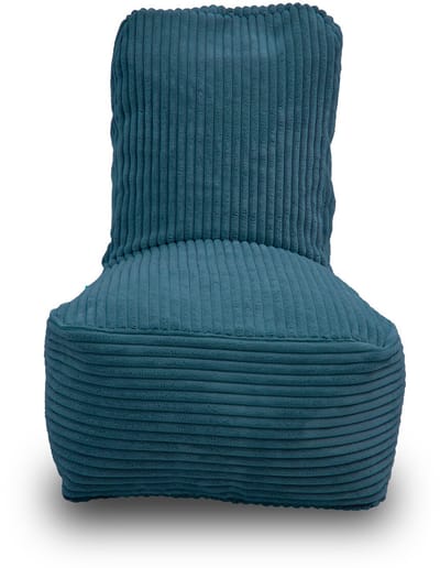 Whoober Fiji – Kinderstoel Zitzak – Turquoise dik ribfluweel – Comfortabel & Duurzaam
