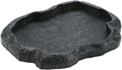 Dailygoody - Reptielen Voederbak - Waterbak voor Huisdieren - Duurzaam en Praktisch - 2 Stuks - Imitatie Rotsontwerp - Geschikt voor Reptielen