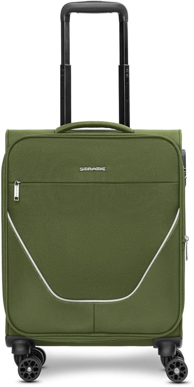 Stratic taska 4 wielen Cabinewagen S 55 cm met uitbreidingsplooi - Zachte bagage - Combinatieslot - olive