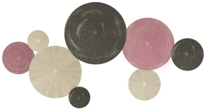 Wanddecoratie Set- Disk Design - 8 Metalen Schijven - Veelzijdige Decoratie - Metaal - Meerkleurig