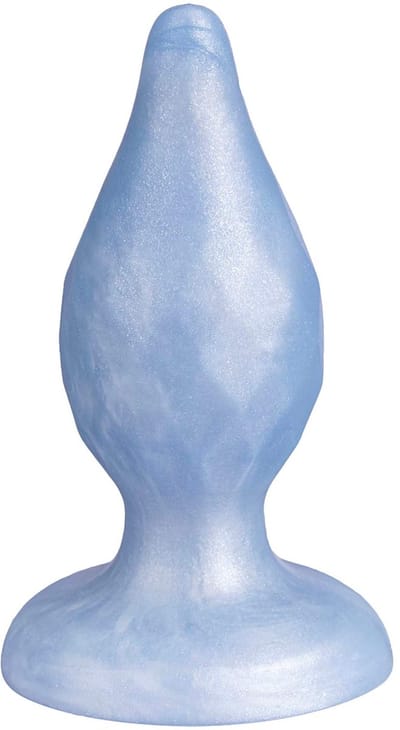 SILEXD - Diamond - Thermoreactieve Siliconen Buttplug - 9.2 cm x 3.6 cm - Lichtblauw