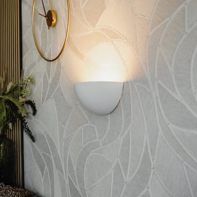 Moderne Witte Gipsen Wandlamp Rond - E14 Fitting - Sfeervolle Binnenverlichting