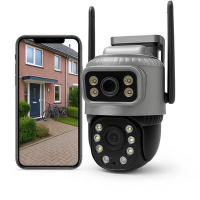 Narvie SC-20 Pro 4MP Beveiligingscamera – Draadloos – Buiten & Binnen – Nachtzicht – App bediening – WiFi 2.4GHz – Inclusief 32GB SD-kaart