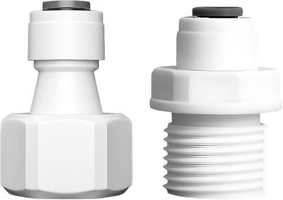 2 Stuks Wateraansluitadapter 1/4 Inch op 1/2 Inch voor Omgekeerde Osmose en Waterfilters