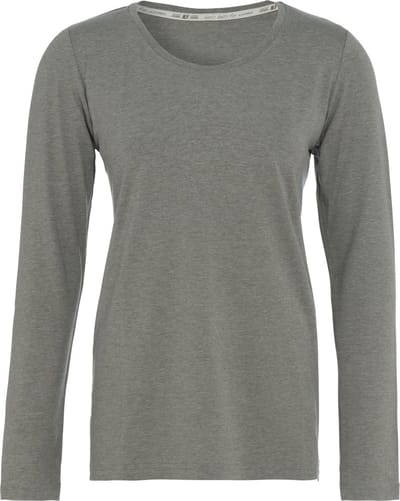 Knit Factory Lily Shirt - Dames shirt met ronde hals - T-shirt met lange mouwen - Shirt voor het voorjaar en de zomer - Superzacht - Shirt gemaakt van 96% viscose & 4% elastaan - Urban Green - S