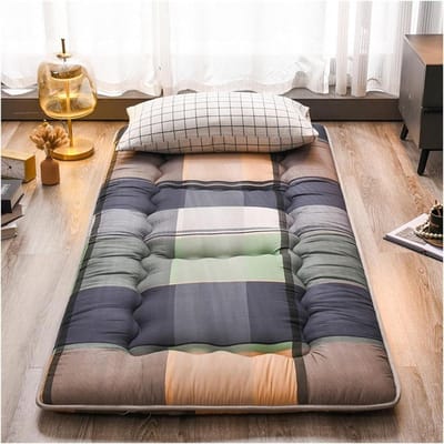 Japanse Futonmatras - Opvouwbare Vloermatras - Comfortabel Slapen - Ademend en Lichtgewicht - Diverse Maten - Grijs
