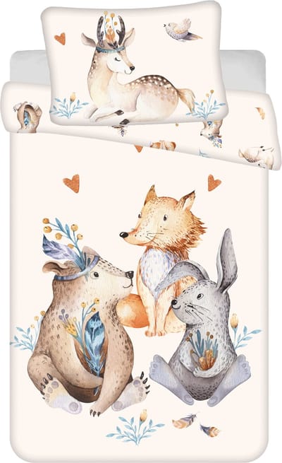 Animal Pictures BABY Dekbedovertrek, Bosdiertjes - 135 x 100 cm - Katoen